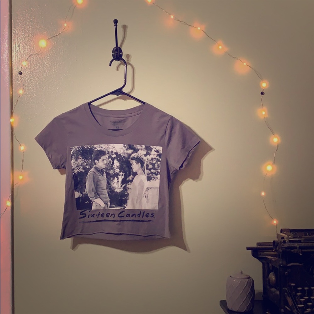 Heather grey Sixteen Candles crop top!